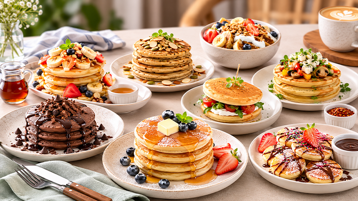 eleven-eggless-pancake-menu-ideas-worth-considering-for-cafes 11 eggless pancake menu ideas for cafes featuring vanilla, chocolate, fruit, and multimillet pancakes