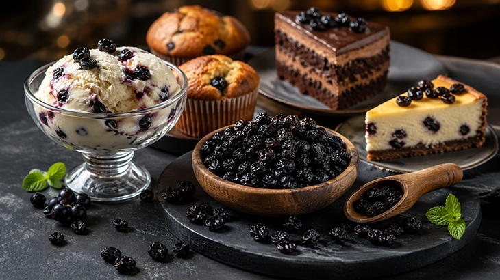 why-add-dried-black-currants-to-your-dessert-counter Dried black currant fruit used as a topping and ingredient for café desserts.