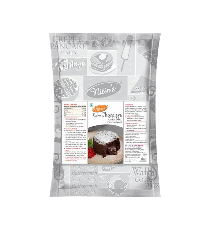 Product Pack of Nitin’s Eggless Choco Lava Cake Premix - No Added Sugar