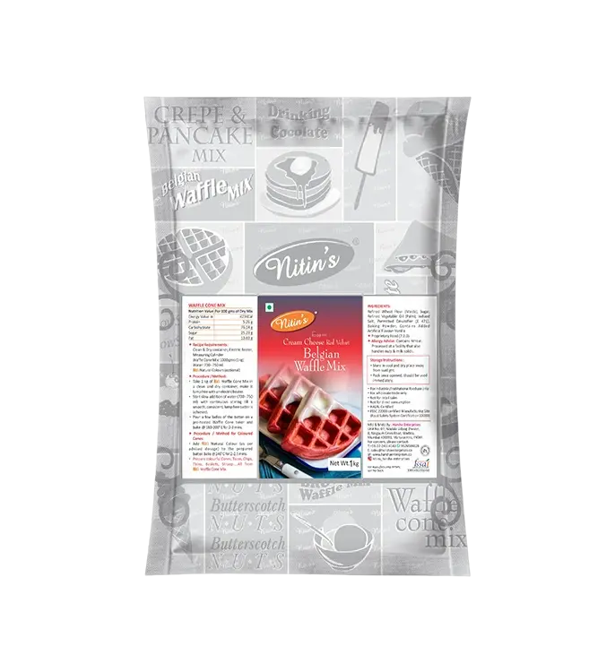 Product Pack of Nitin’s Cream Cheese Red Velvet Belgian Waffle Mix