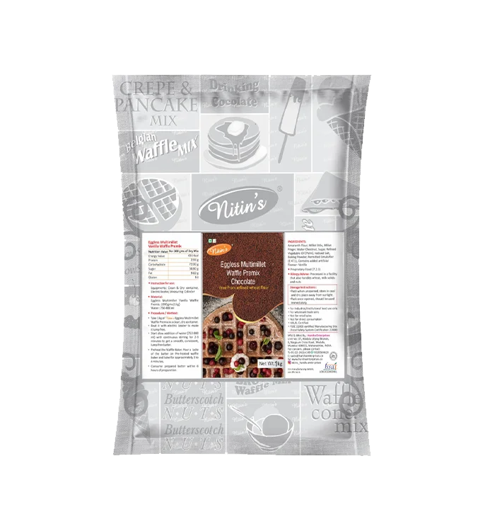 Product Pack of Nitin’s Chocolate Multi Millet Waffle Mix
