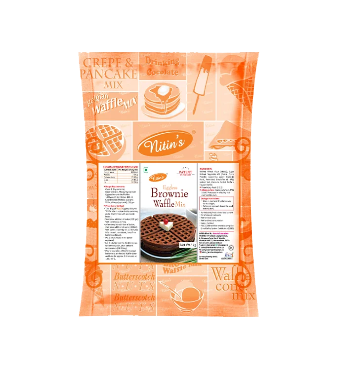 Product Pack of Nitin’s Eggless Brownie Waffle Mix