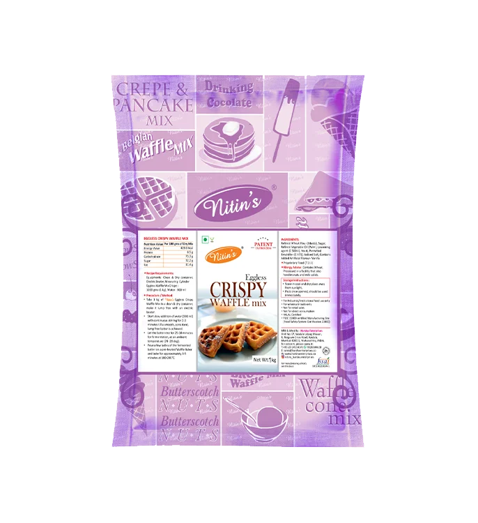 Product Pack of Nitin’s Eggless Crispy Waffle Mix